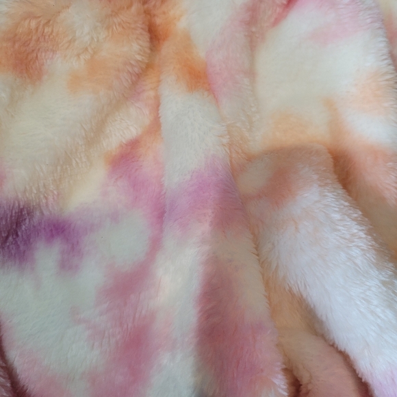 NWT Cat & Jack Pink Orange White Sherpa Fuzzy Pants - Picture 6 of 6
